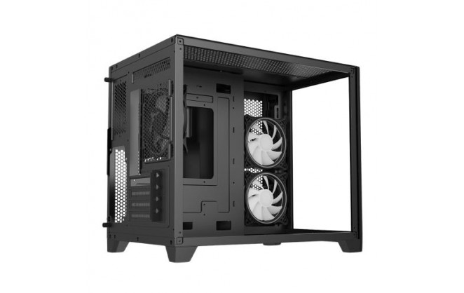 Vida Akira Black ARGB mATX Tempered Glass Gaming Case