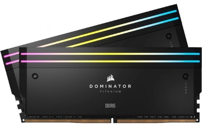 Corsair DOMINATOR Titanium RGB Black 96GB 6600MHz DDR5 Memory Kit - Black