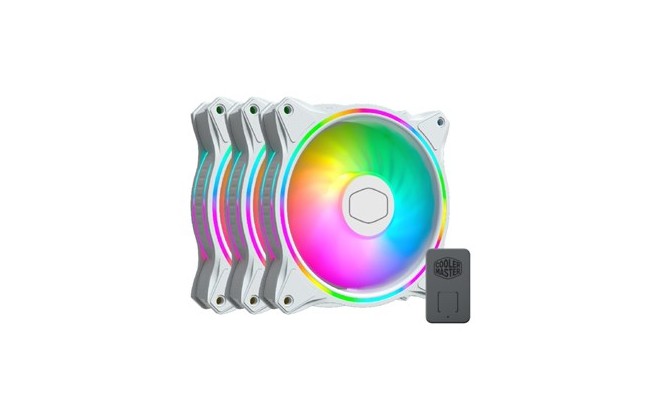 Cooler Master MasterFan MF120 Halo White Edition 120mm Chassis Fan ...