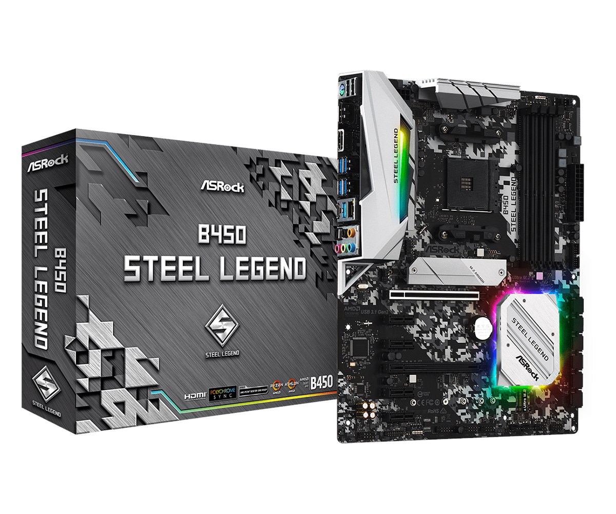 Asrock b450 steel legend какие процессоры поддерживает