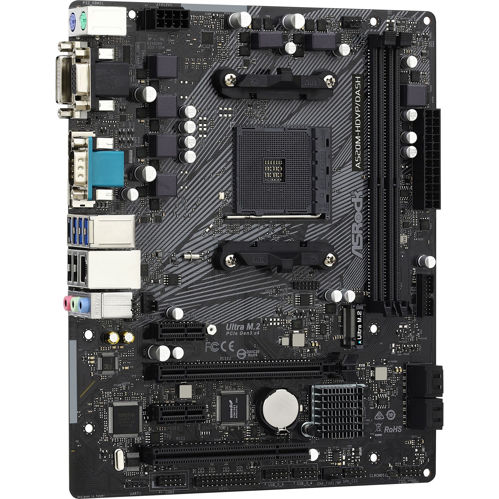 Asrock A520m-hdvp Dash Amd Socket Am4 Motherboard