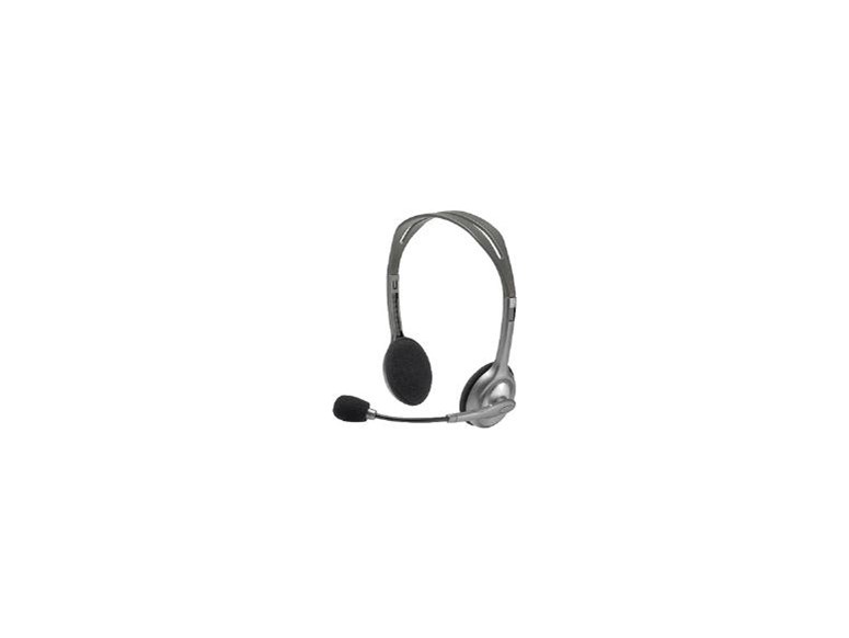 Logitech H110 Noise-Canceling Stereo Headset Silver