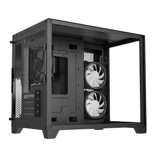 Vida Akira Black ARGB mATX Tempered Glass Gaming Case