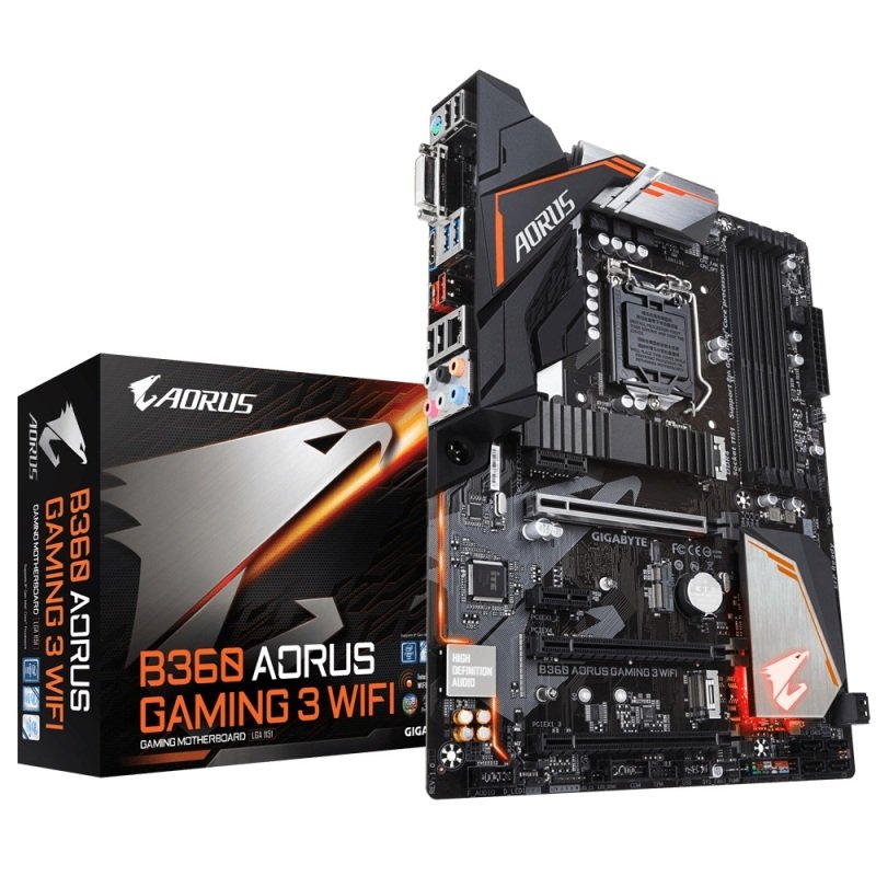 Gigabyte B360 AORUS GAMING 3 LGA 1151 8th Gen WIFI DDR4 ATX Retail ...