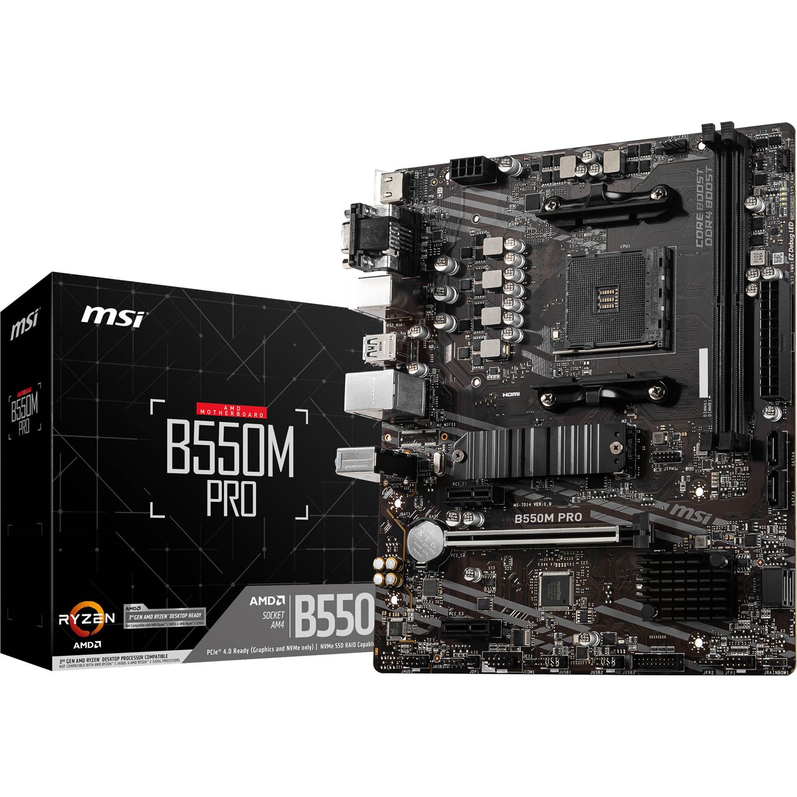 MSI B550M PRO AMD Socket AM4 Motherboard