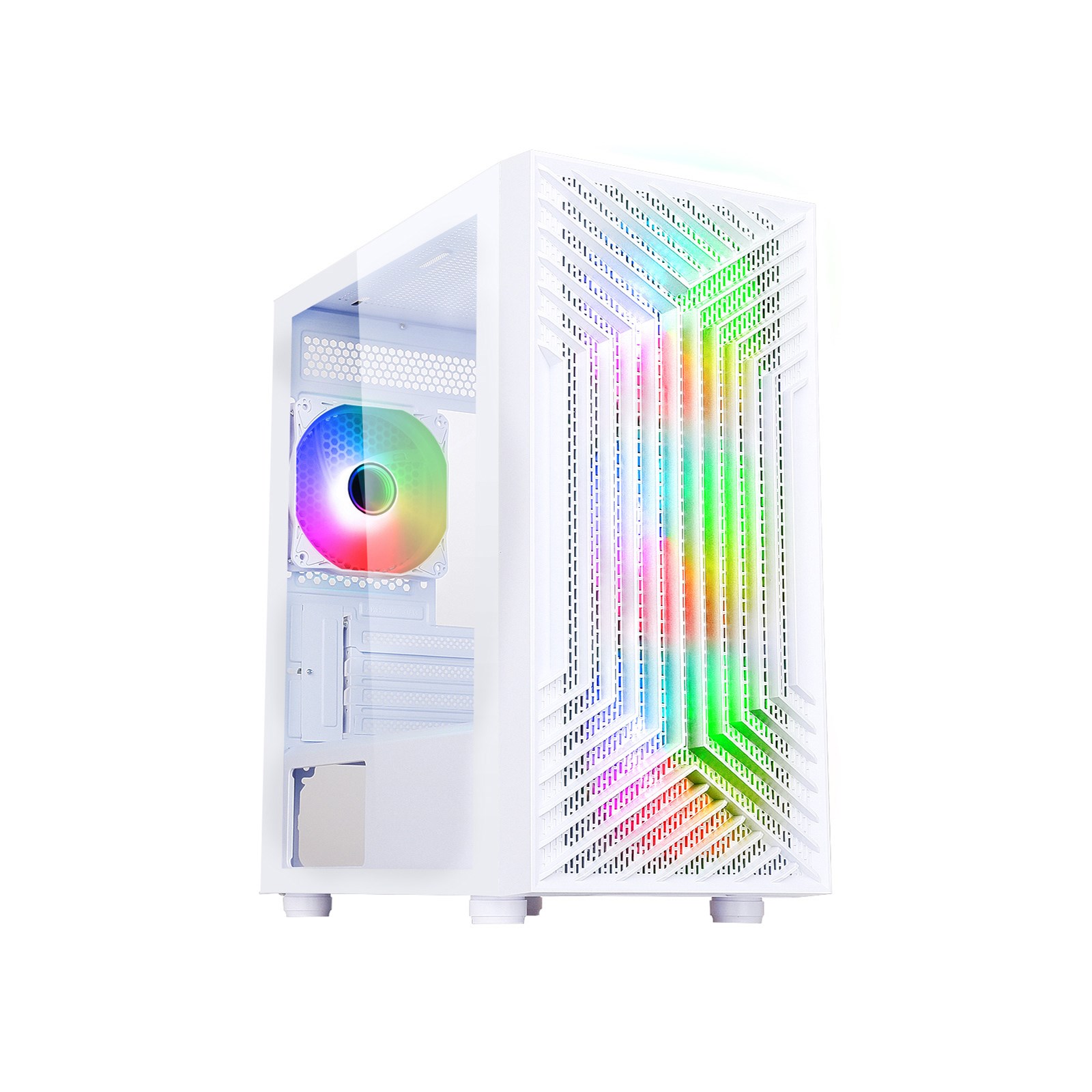 Cit Terra Mid Tower Gaming Case White